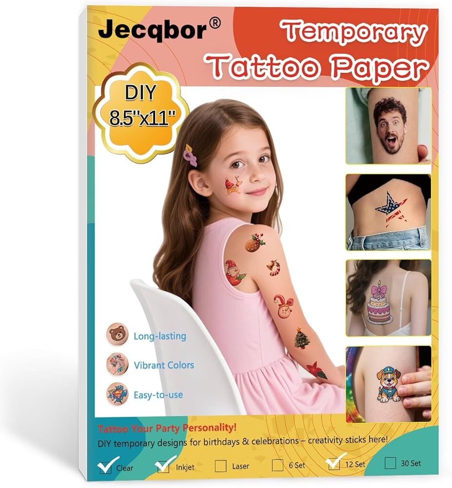 printable temporary tattoo paper