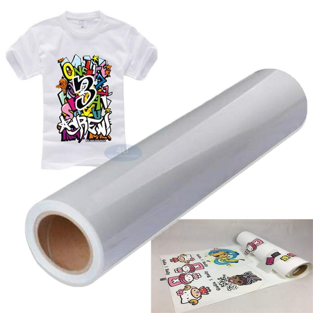 Amazon Tiger Hoo Heat Press Transfer Printable And Cutting PU Vinyl Film Matte White 24 x50ft roll For All Color T Shirt it Is Suitable For Eco Solvent Latex UV Inkjet Printers Office Products
