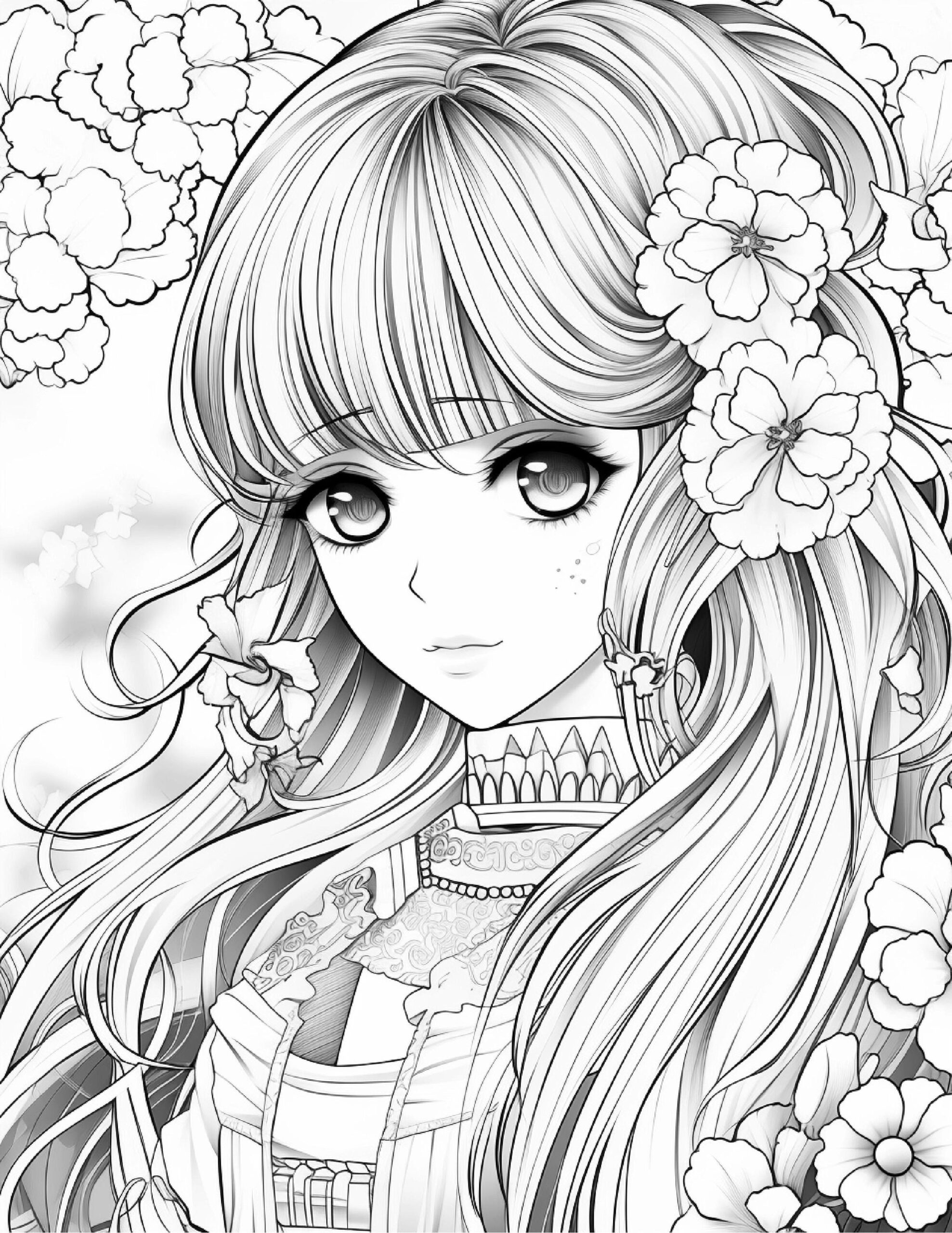 Printable Anime Coloring Pages