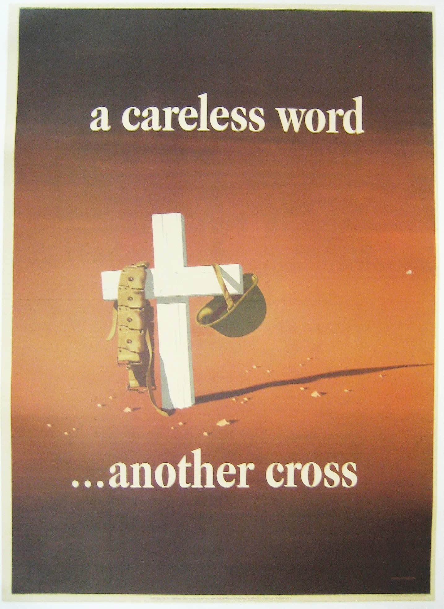 Atherton A Careless Word Another Cross 1943 Meehan Military Posters