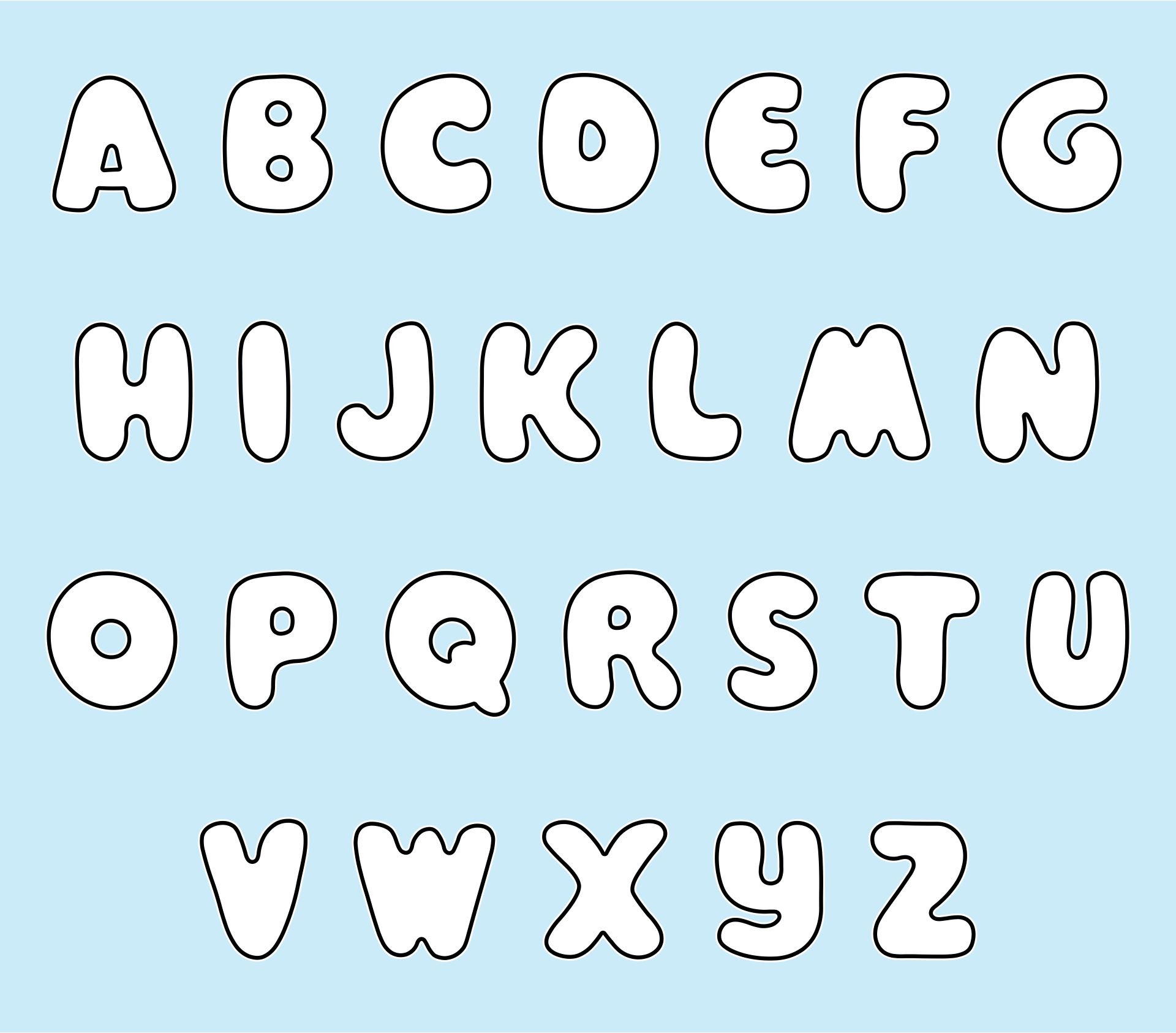 free printable large letters