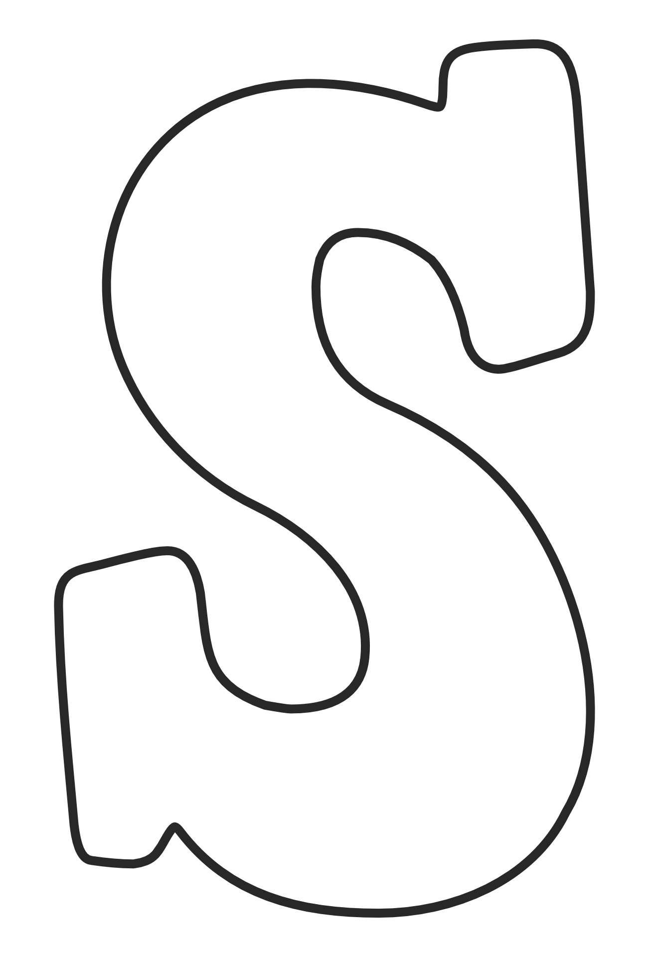 cut out s template printable