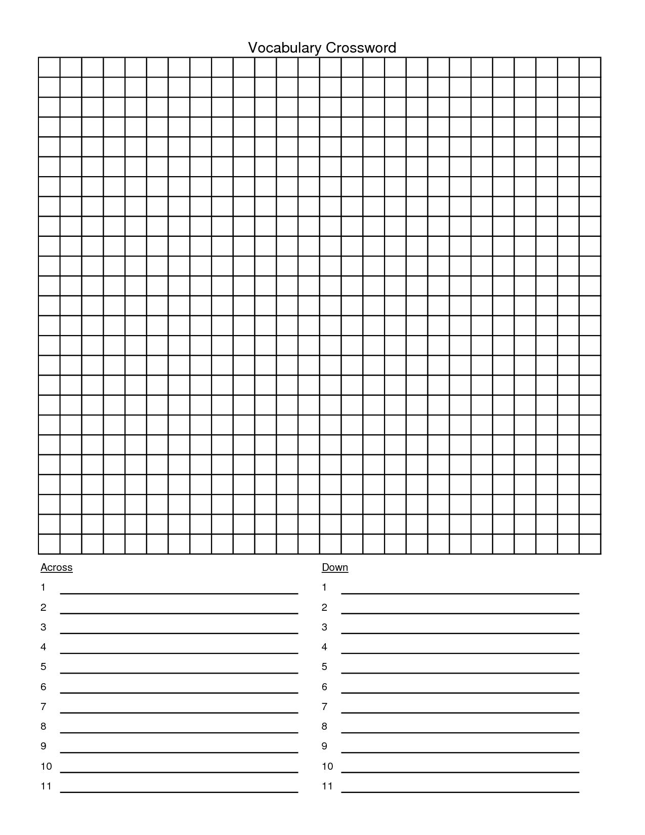 blank crossword puzzle template blank crossword puzzle template