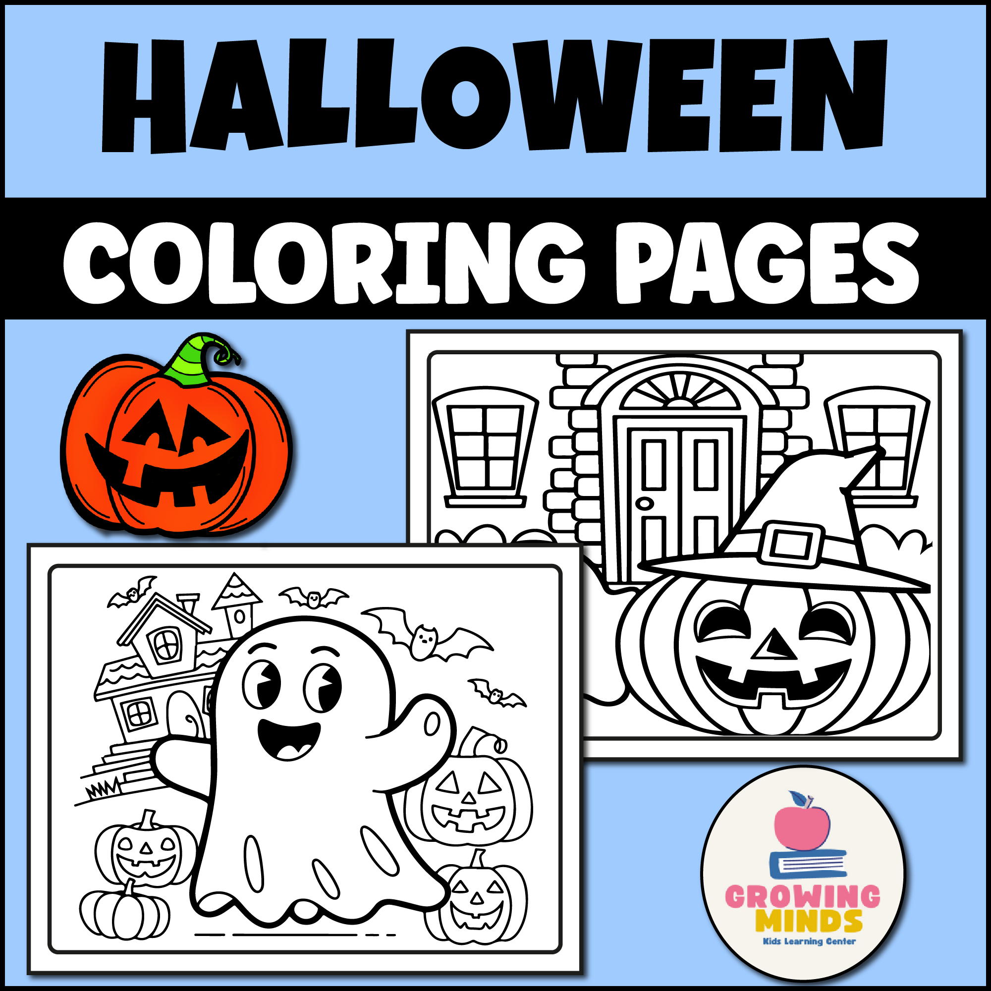 halloween color pages free printable