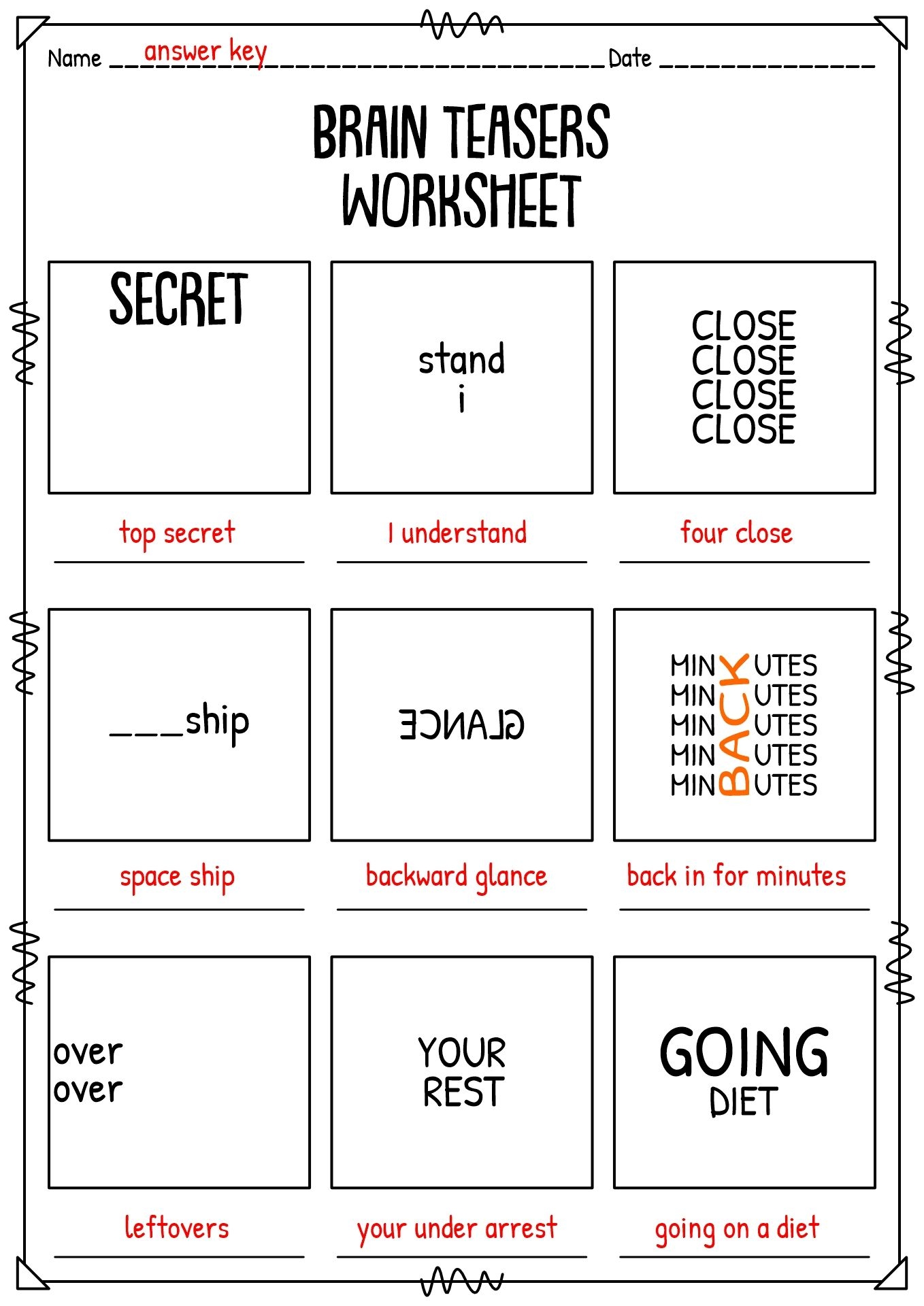 Brain Teasers With Answers 20 Free PDF Printables Printablee Brain Teasers With Answers 20 Free PDF Printables Printablee