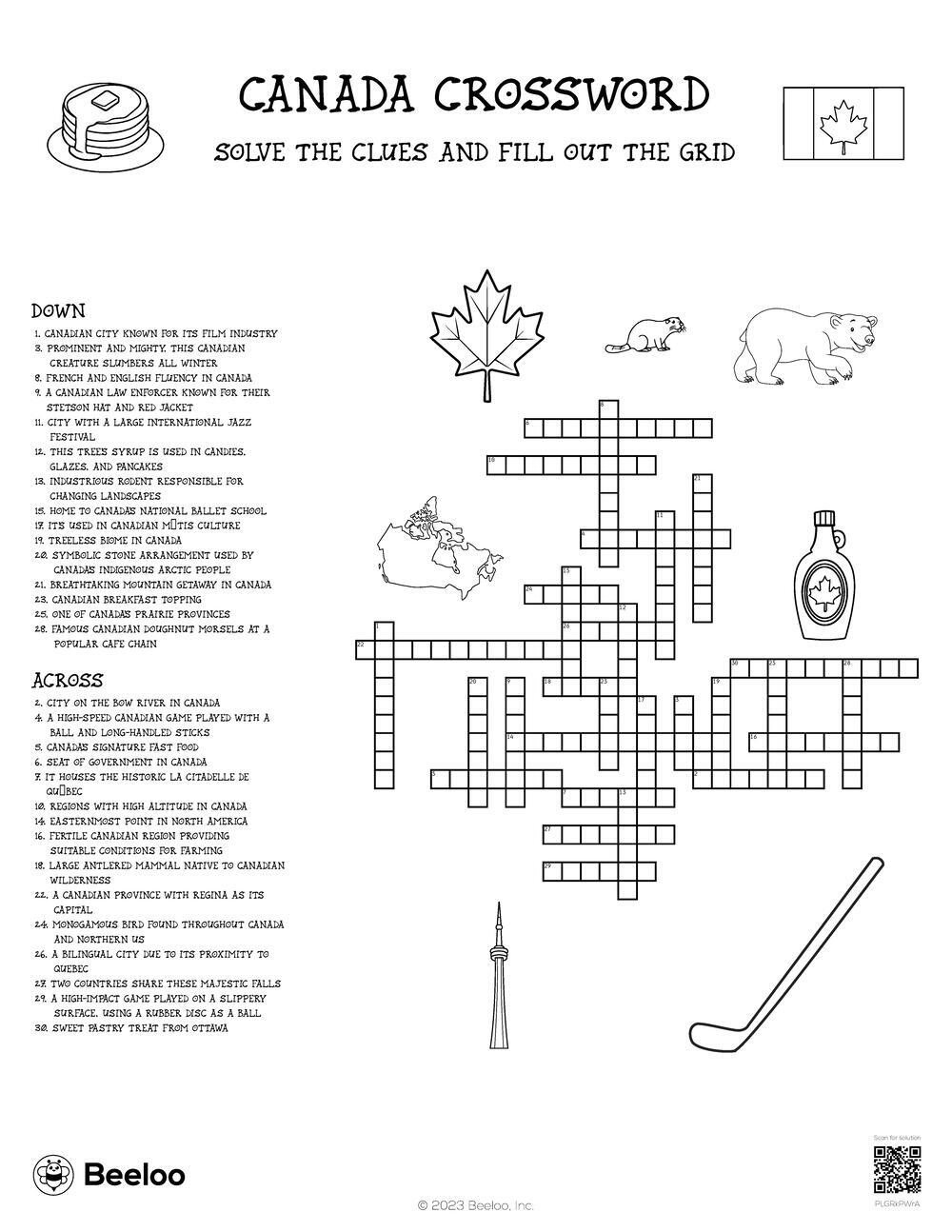 capital of canada crossword clue