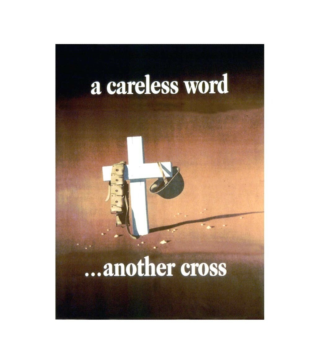 Careless Word Another Cross Patriotic Propaganda Poster Wall Art EBay