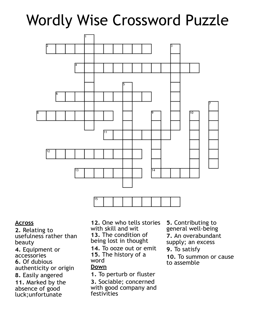 Choice Words Crossword WordMint