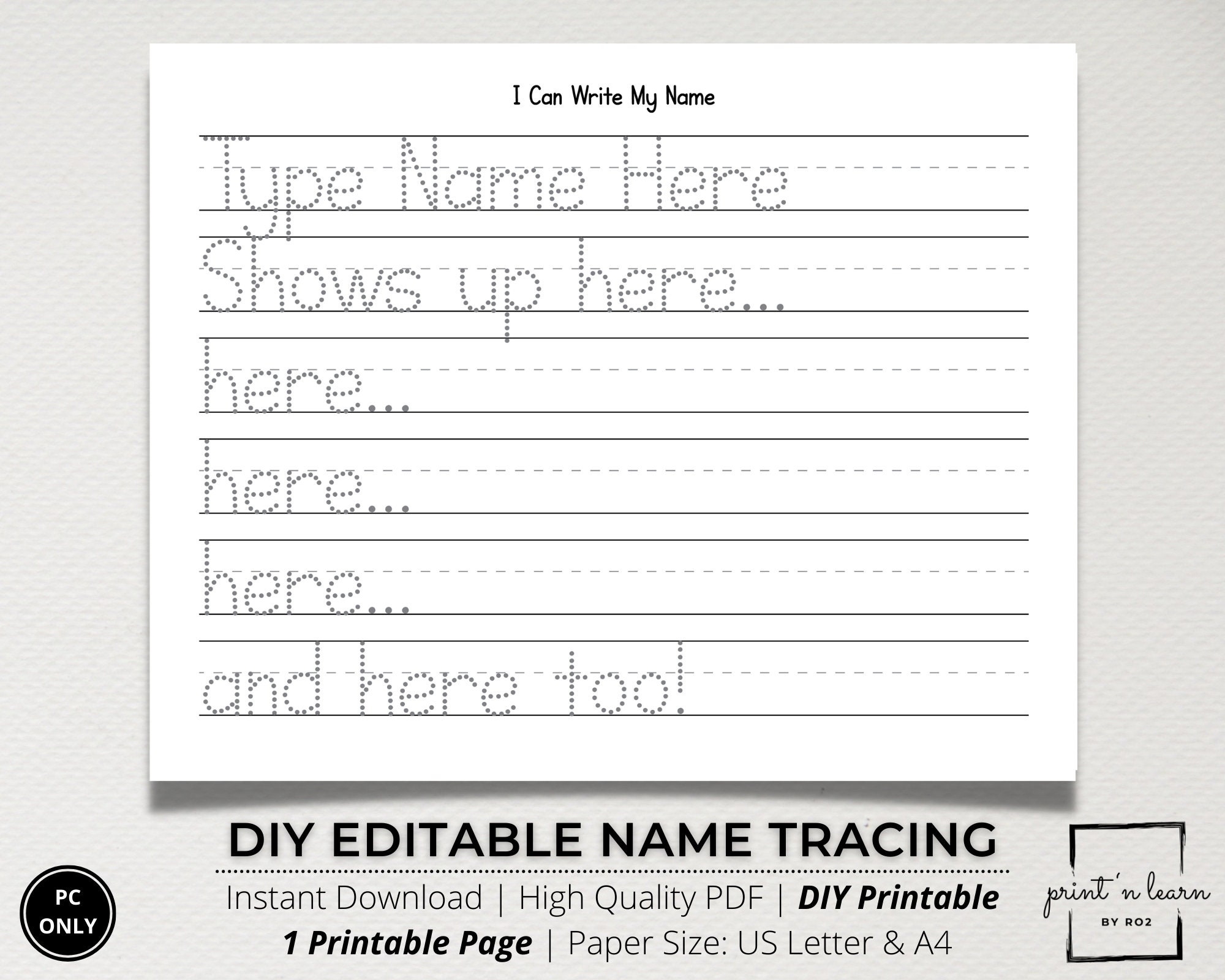 name trace printable name trace printable