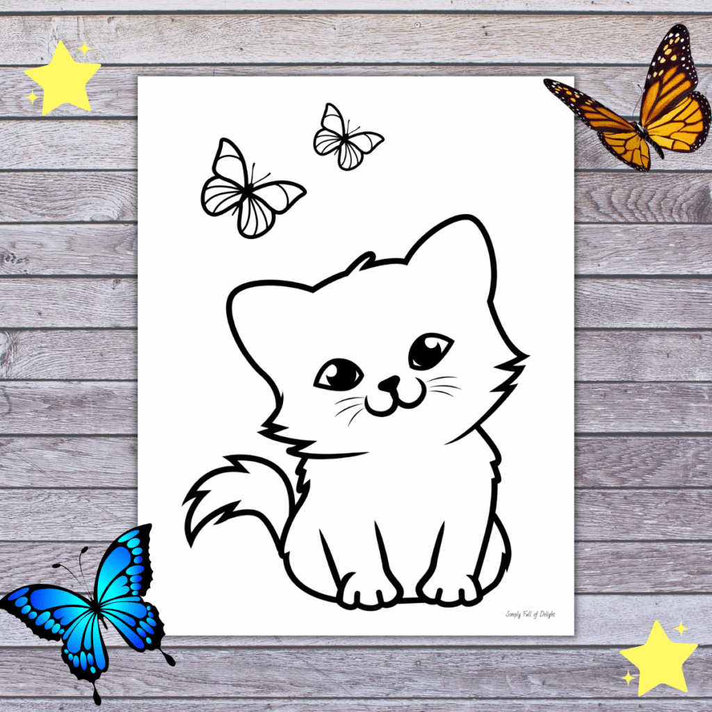 cat coloring sheets printable