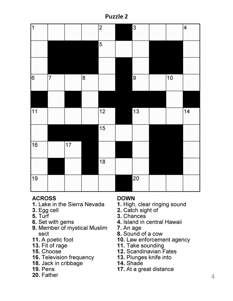 Digital Download 100 Printable Crossword Puzzles For Adults Fun Activities Book For Seniors Large Print Easy To Read Games With Solutions Etsy Digital Download 100 Printable Crossword Puzzles For Adults Fun Activities Book For Seniors Large Print Easy To Read Games With Solutions Etsy
