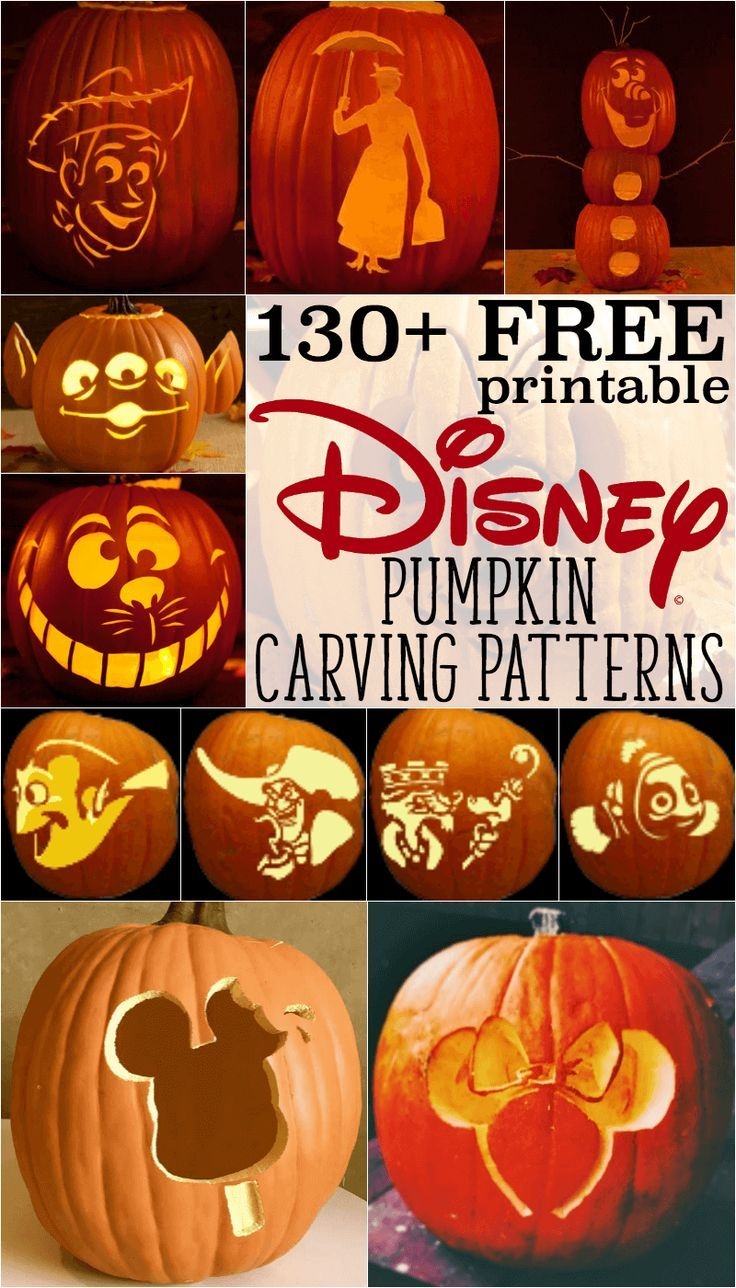 Disney Pumpkin Stencils Over 130 Printable Pumpkin Patterns For Halloween