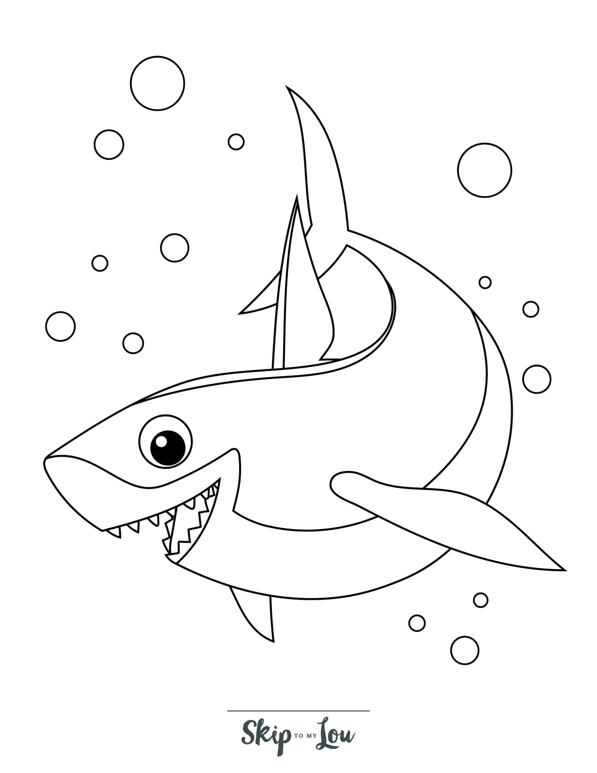 printable shark coloring pages