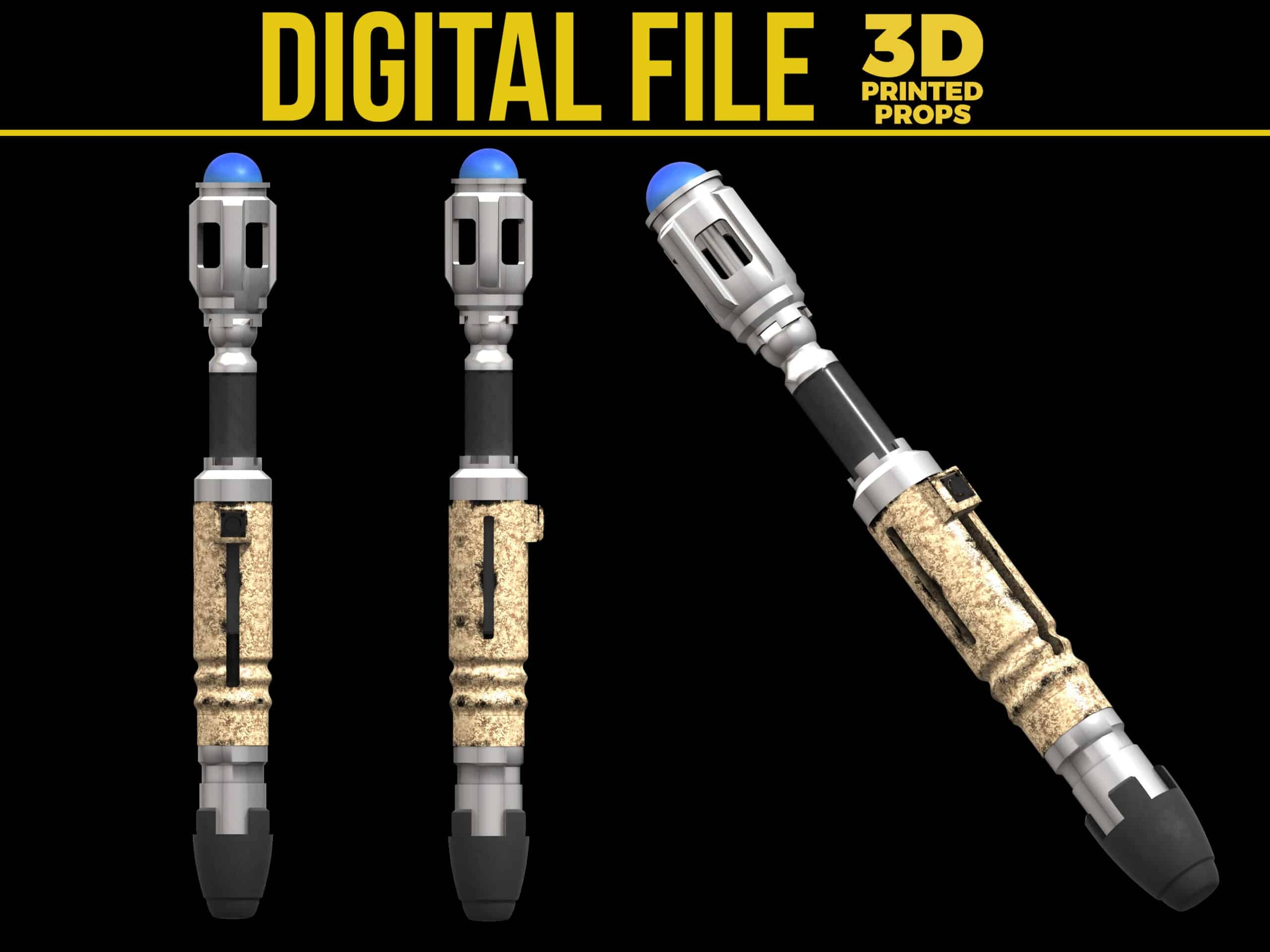 Doctor Who David Tennant Sonic Screwdriver 3D PRINTED PROPS Doctor Who David Tennant Sonic Screwdriver 3D PRINTED PROPS