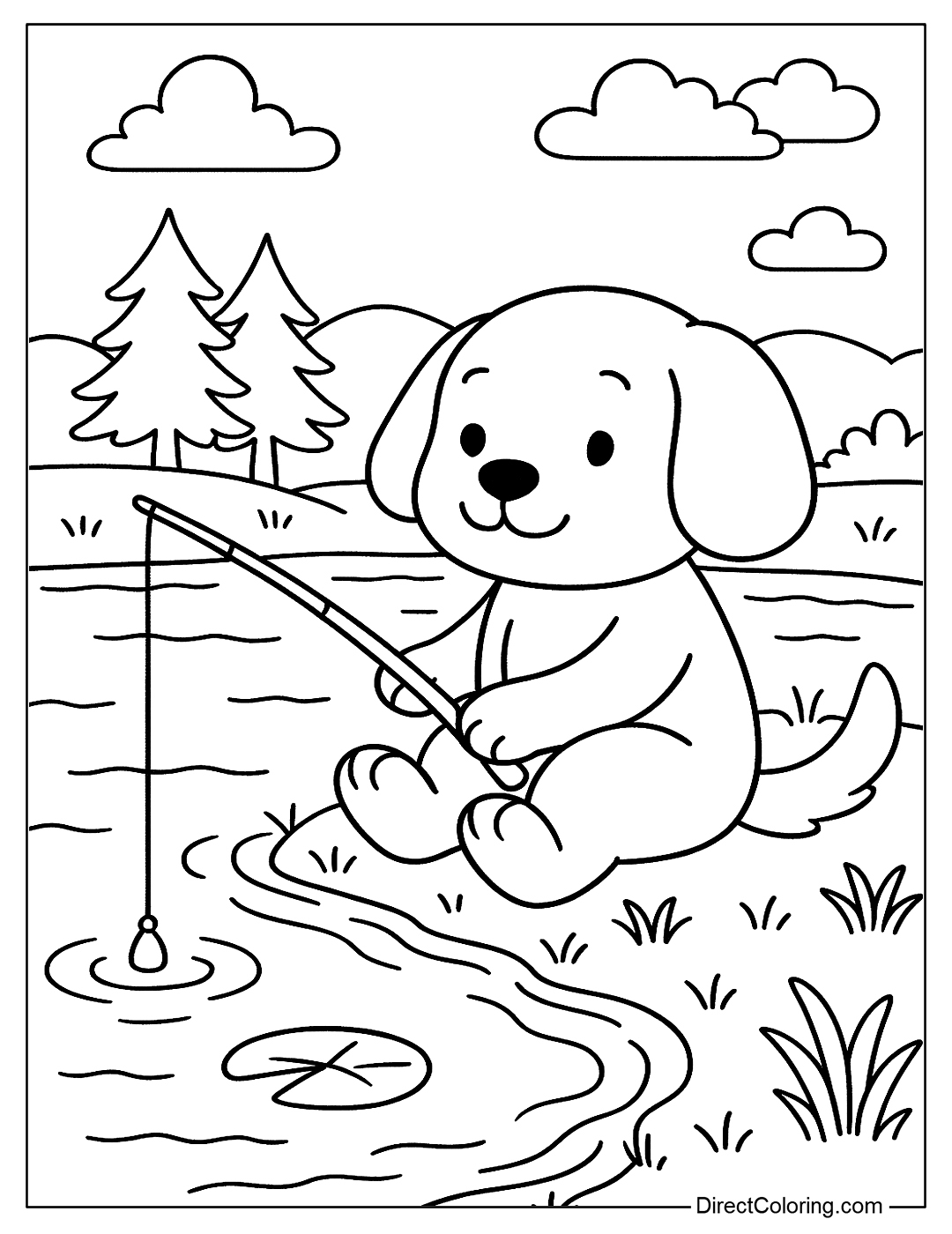 Dog Coloring Pages Free PDF To Download And Print