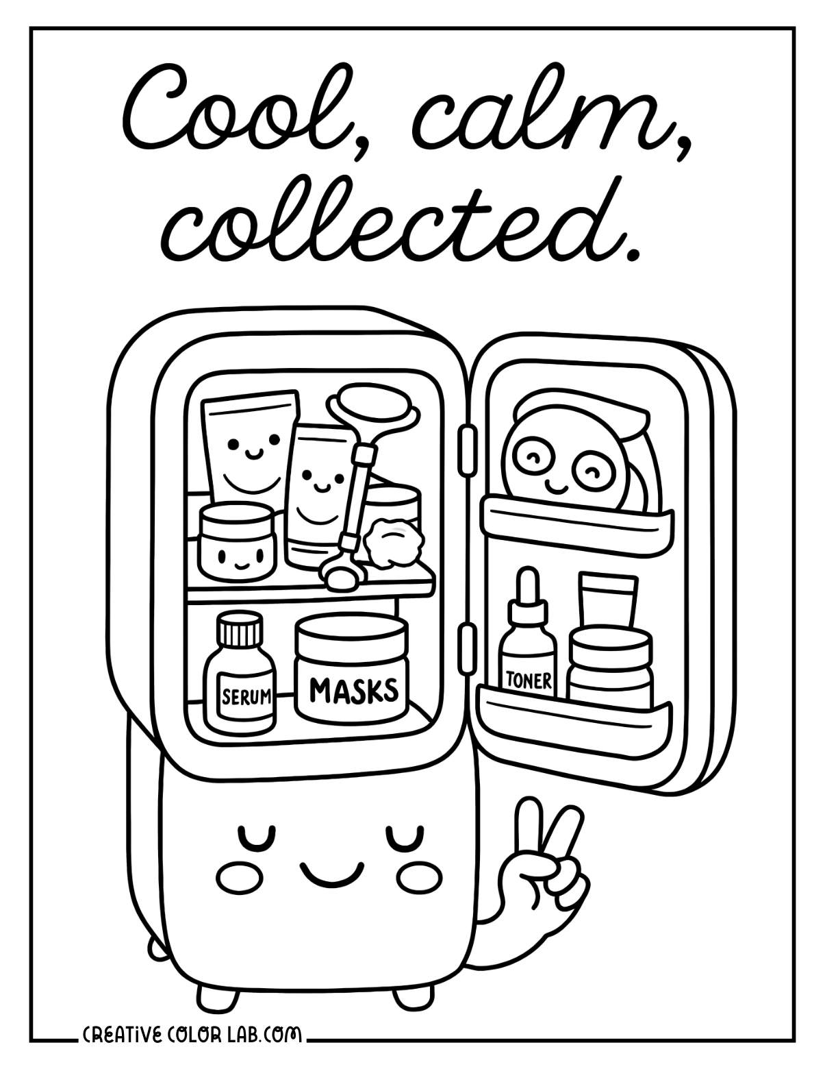 Downloadable Skincare Coloring Pages