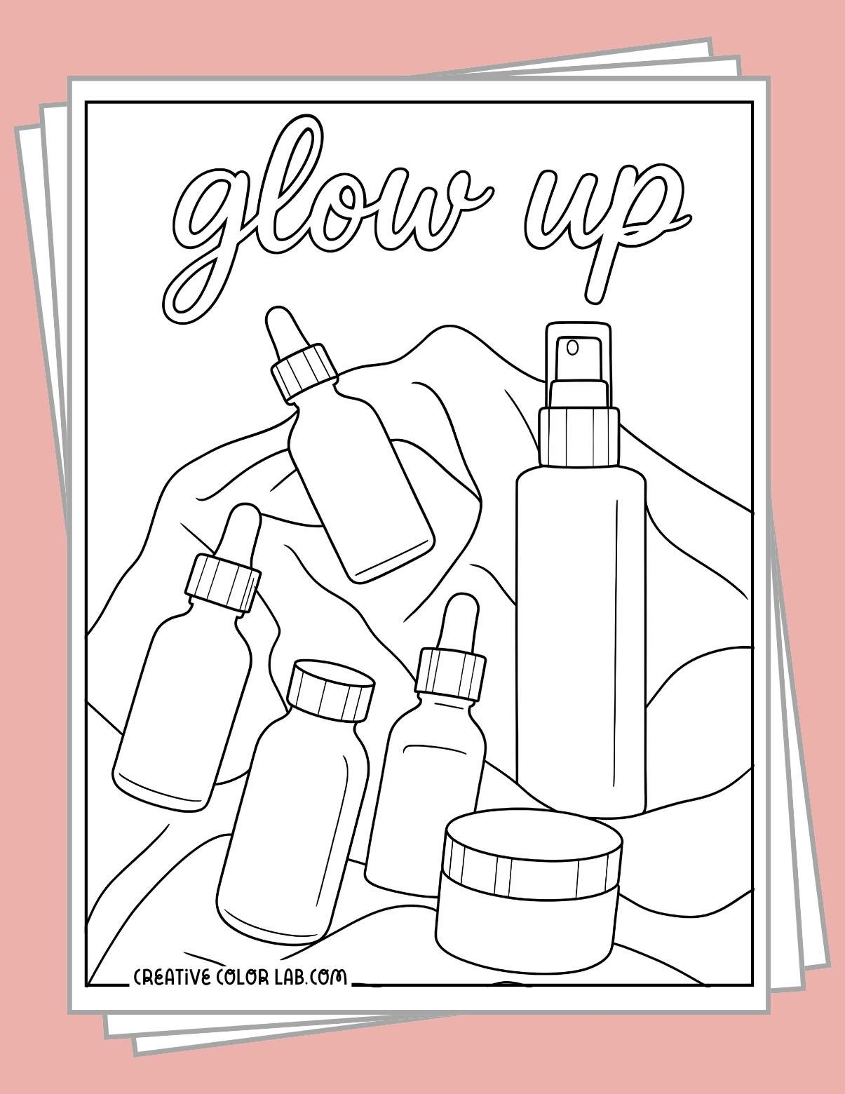 Downloadable Skincare Coloring Pages
