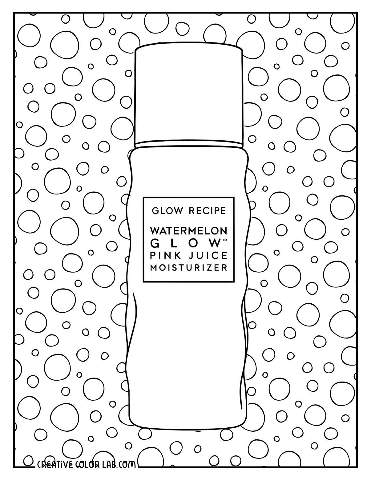 Downloadable Skincare Coloring Pages