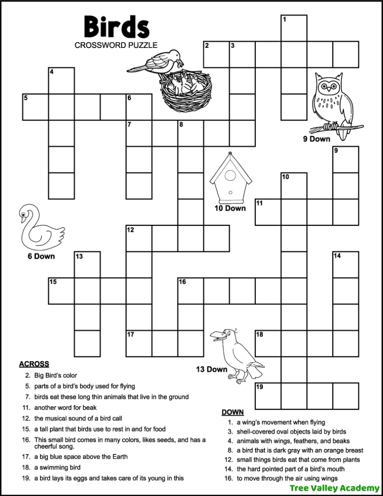 printable easy crossword puzzle