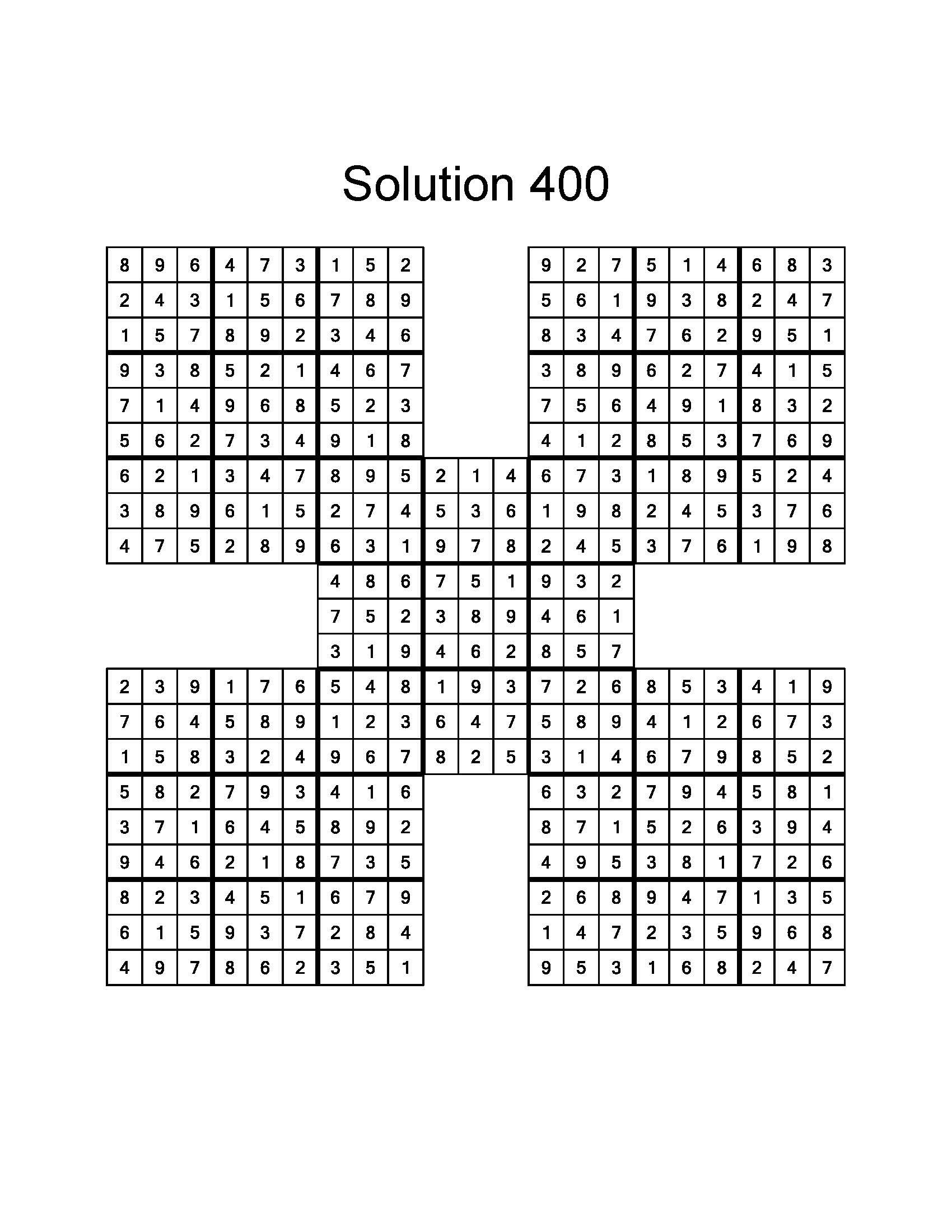 printable sudoku samurai