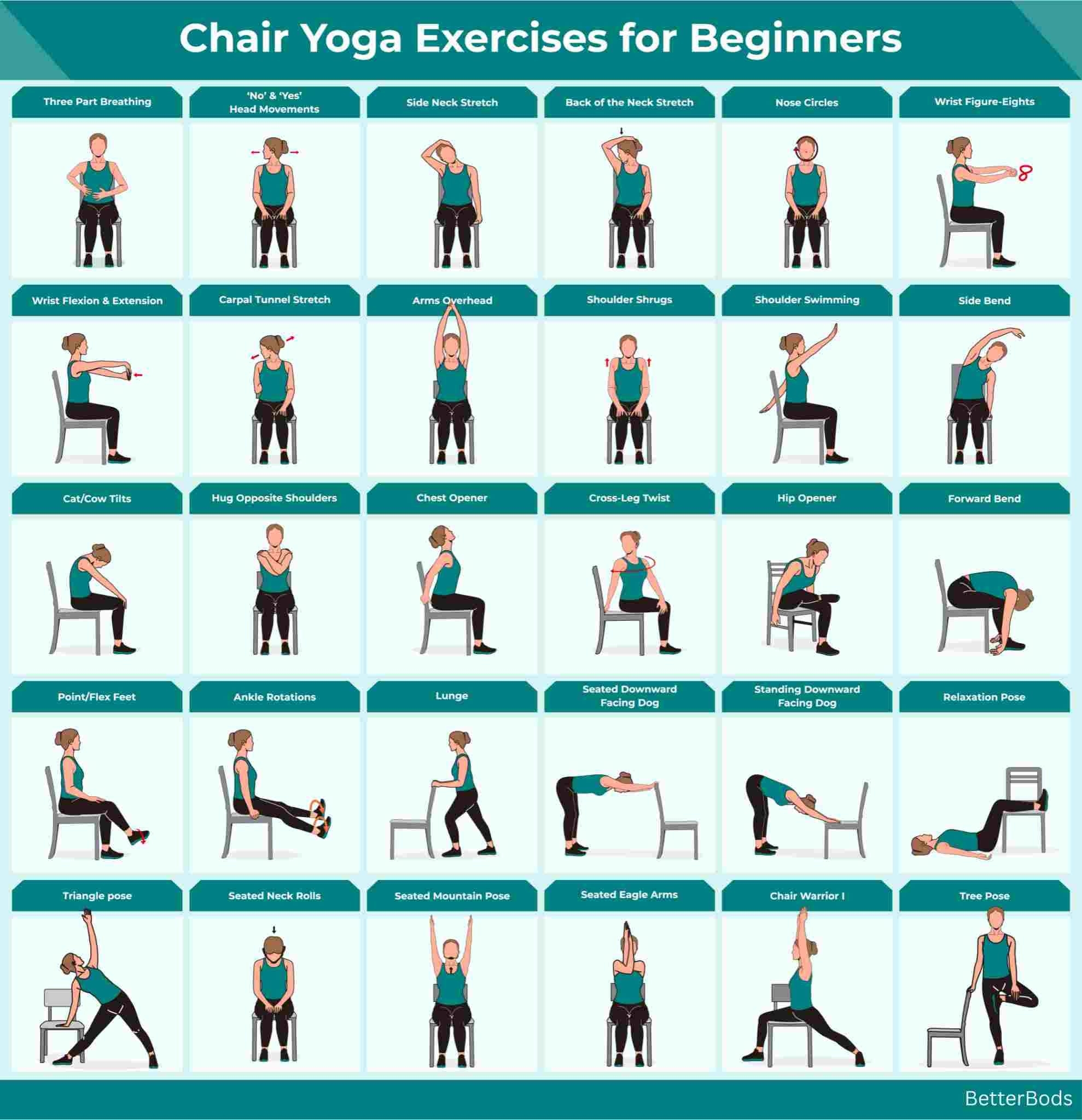 Exercises Pdf Printable Chair Yoga For Seniors Seniors Sitting Yoga Stretch Chair 10 Best Printable Chair