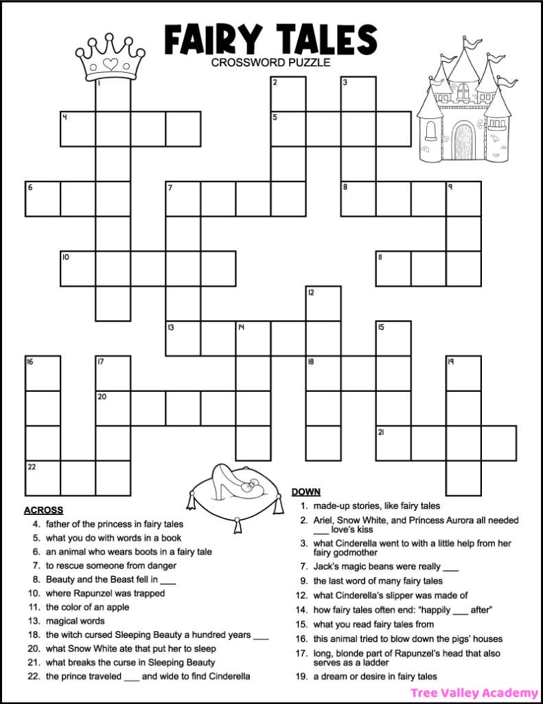 children's crossword puzzles printable