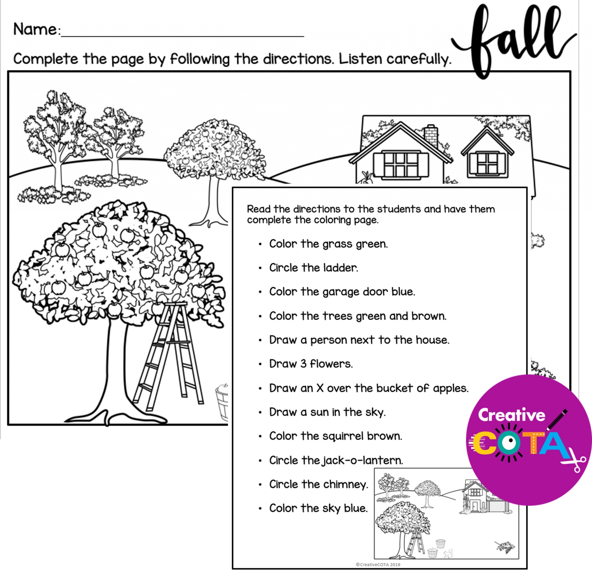 following directions printables following directions printables