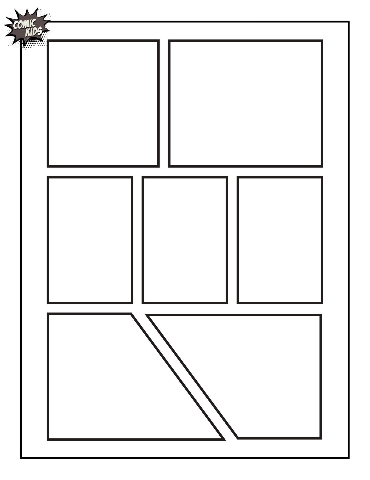 Free Blank Comic Pages And Comic Bubble Ideas To Create Your Own Comic Strips And Graphic Novels Comic Kids