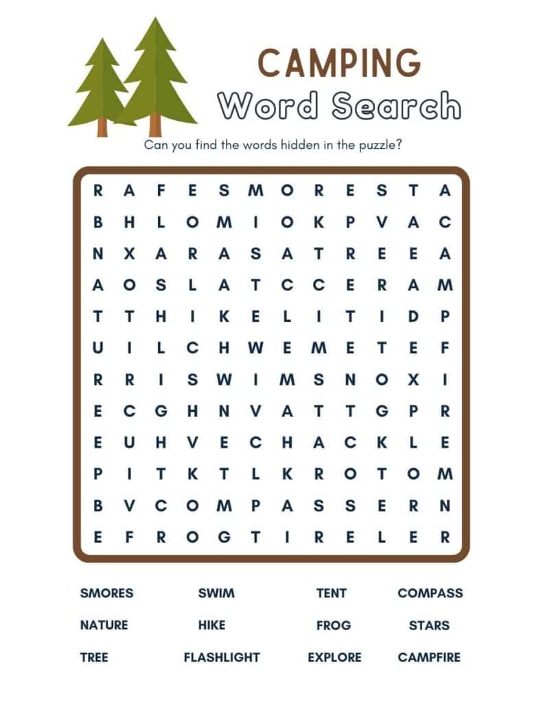 free printable printable word search