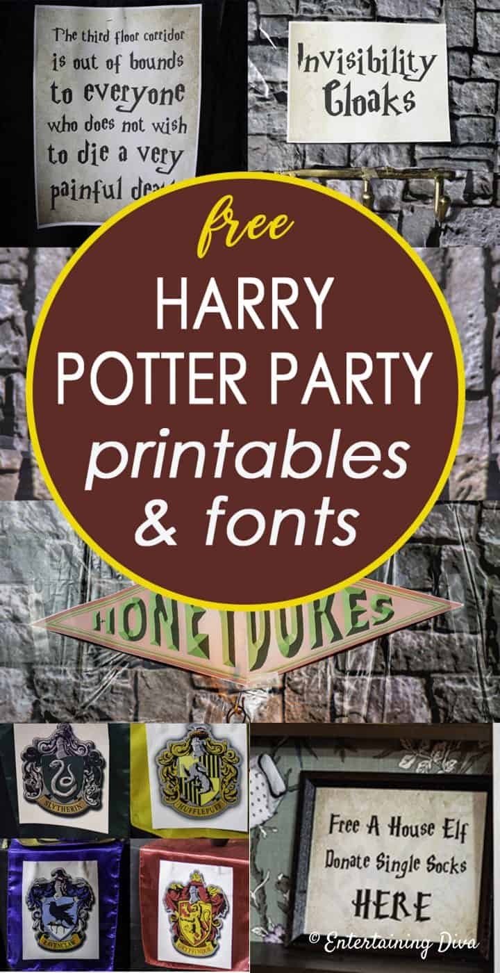 Free Harry Potter Printables And Fonts Free Harry Potter Printables And Fonts