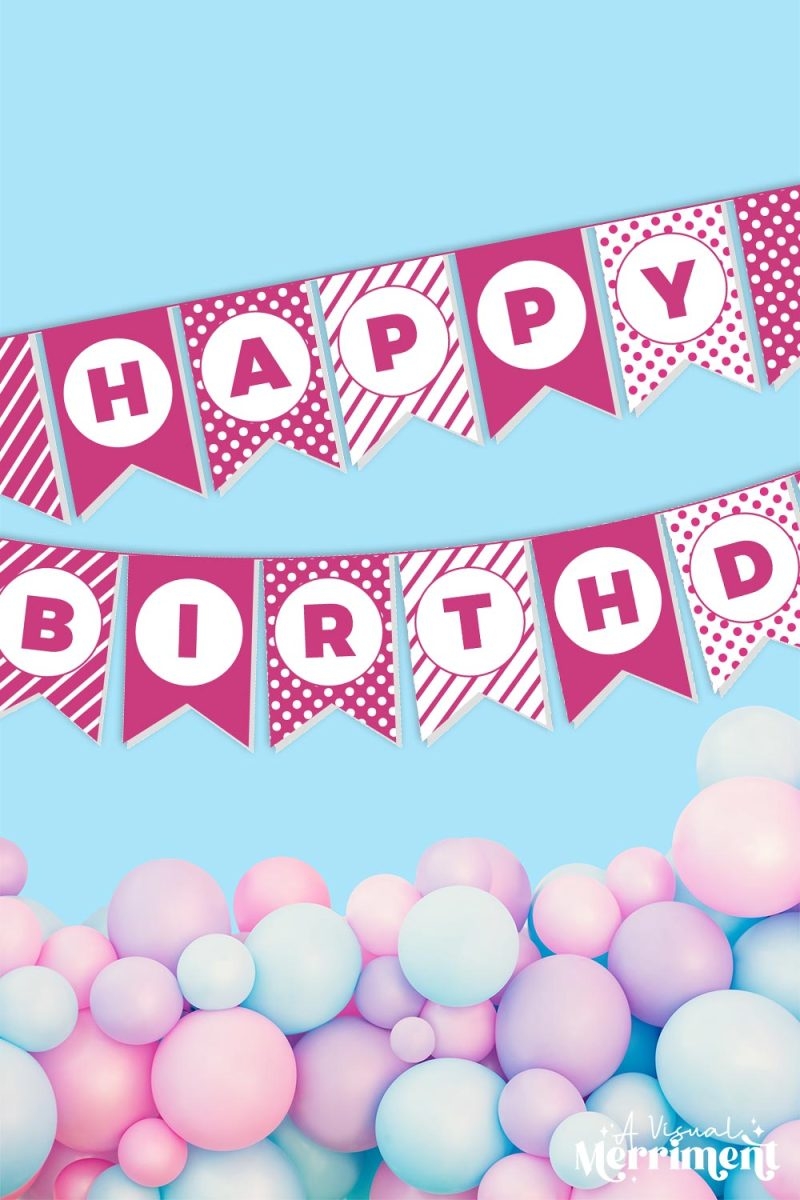happy birthday banner printable