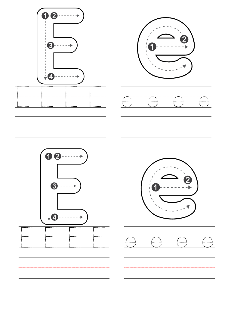 Free Preschool Letter E Worksheets Printable PDF