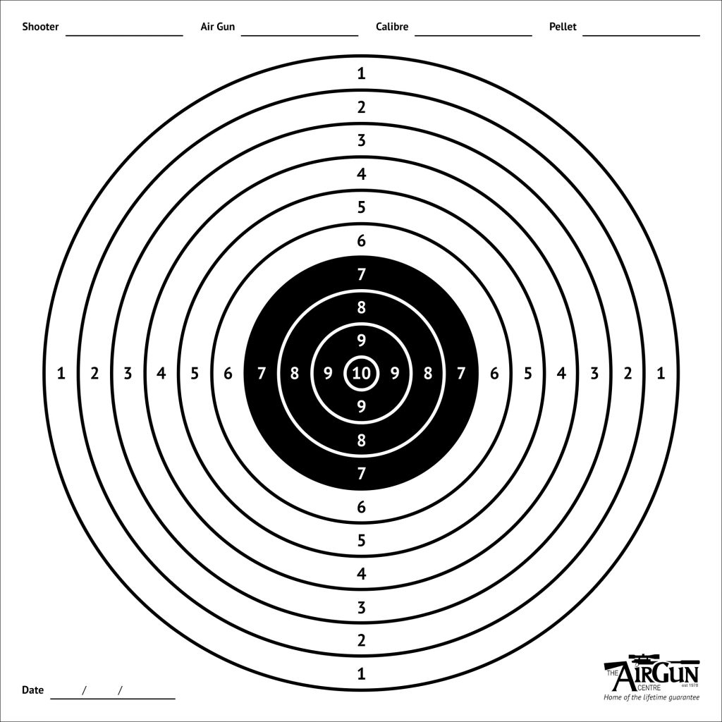 Free Printable Air Rifle Targets A4 17cm 14cm The Airgun Centre