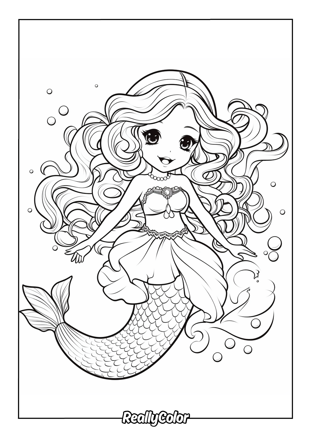 Free Printable Anime Mermaid Coloring Pages Free Printable Anime Mermaid Coloring Pages