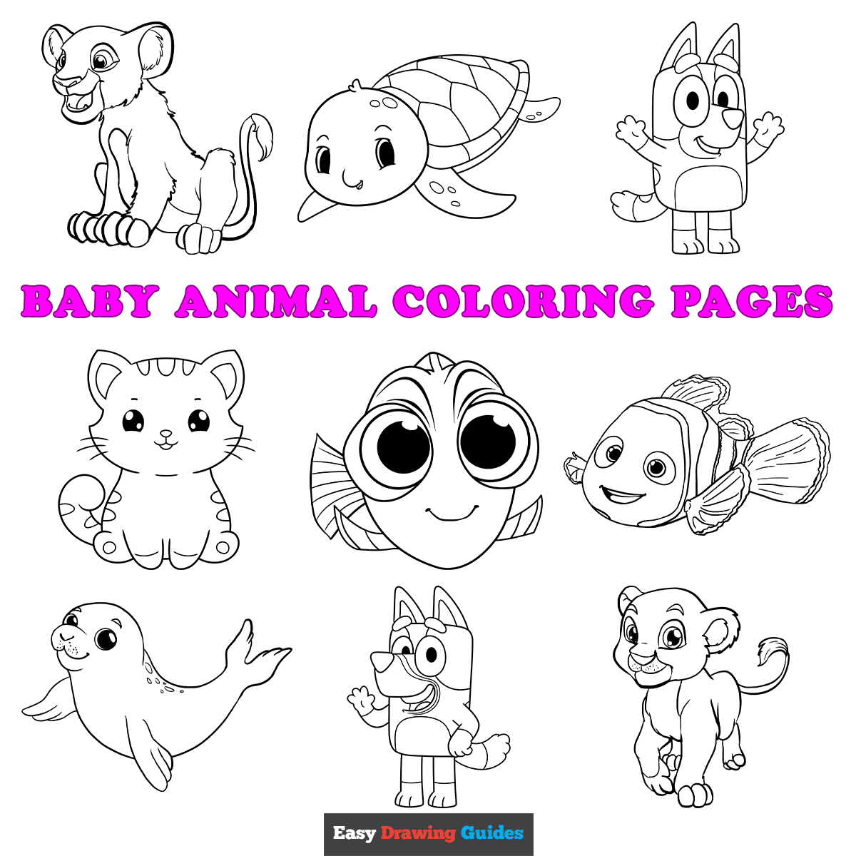 free printable animal coloring pages