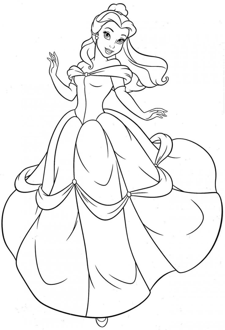princess printable colouring pages