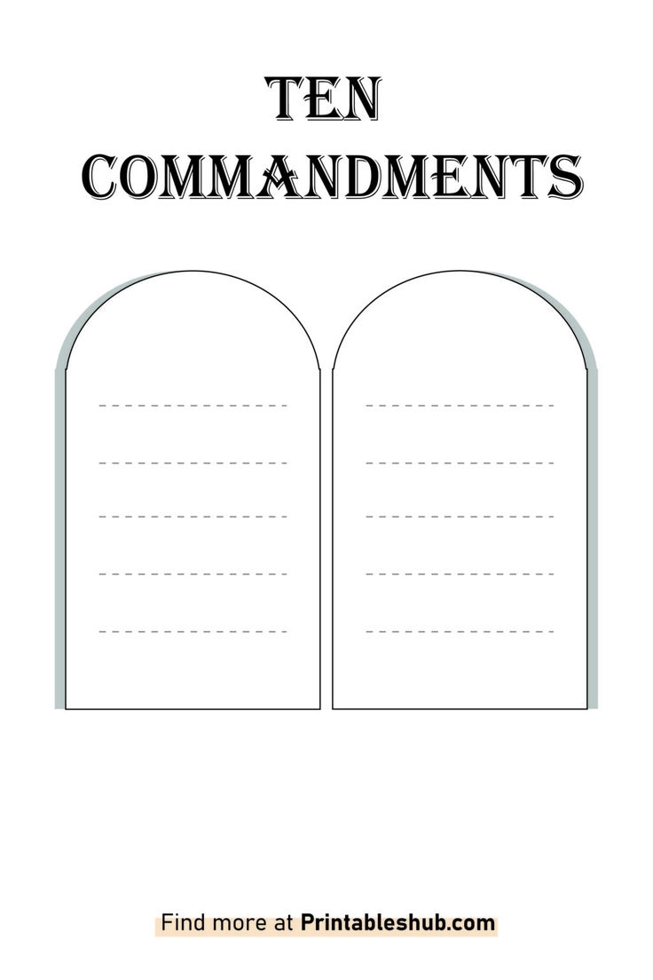ten commandments printable