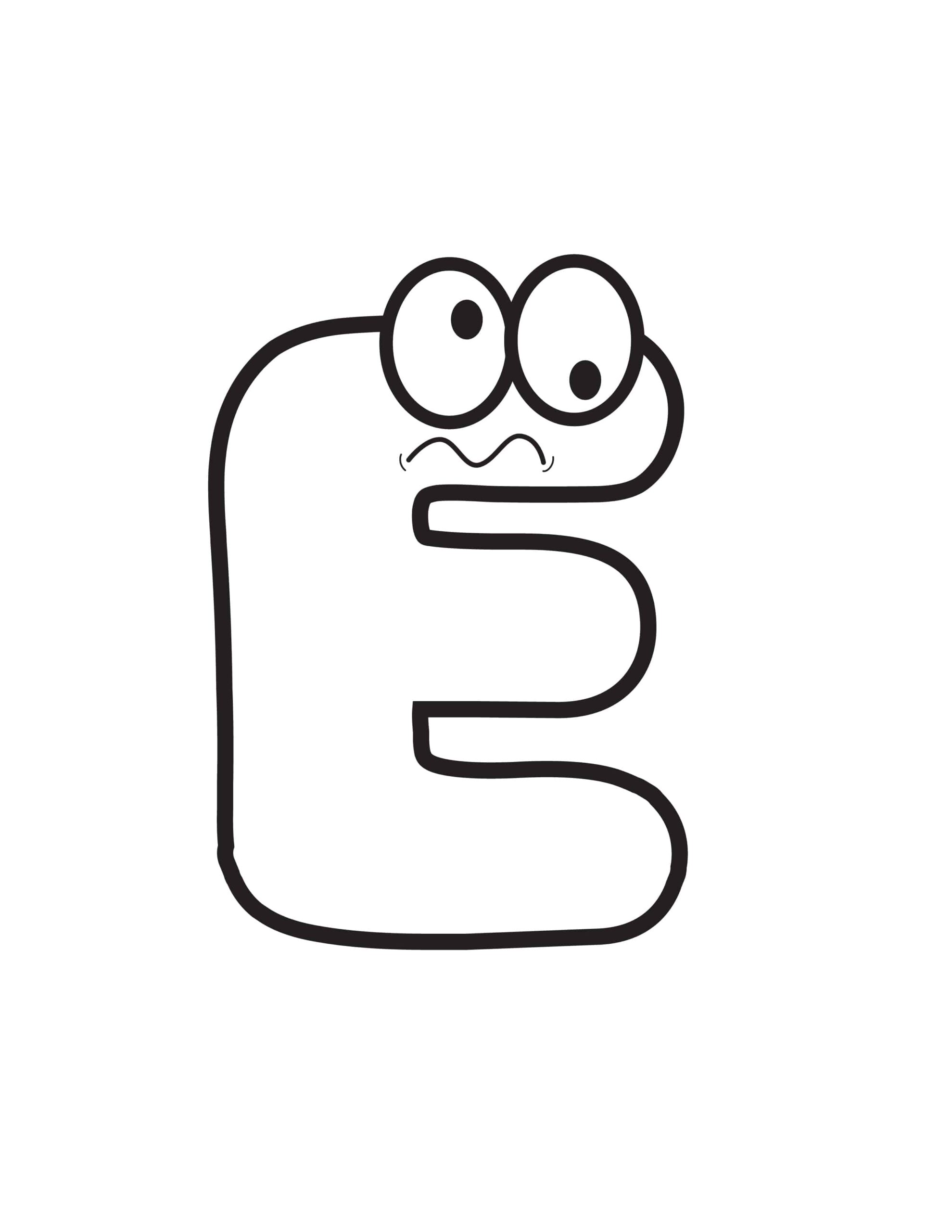 letter e printable