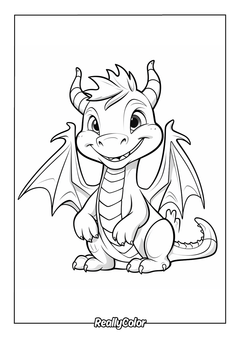 Free Printable Dragon Coloring Pages