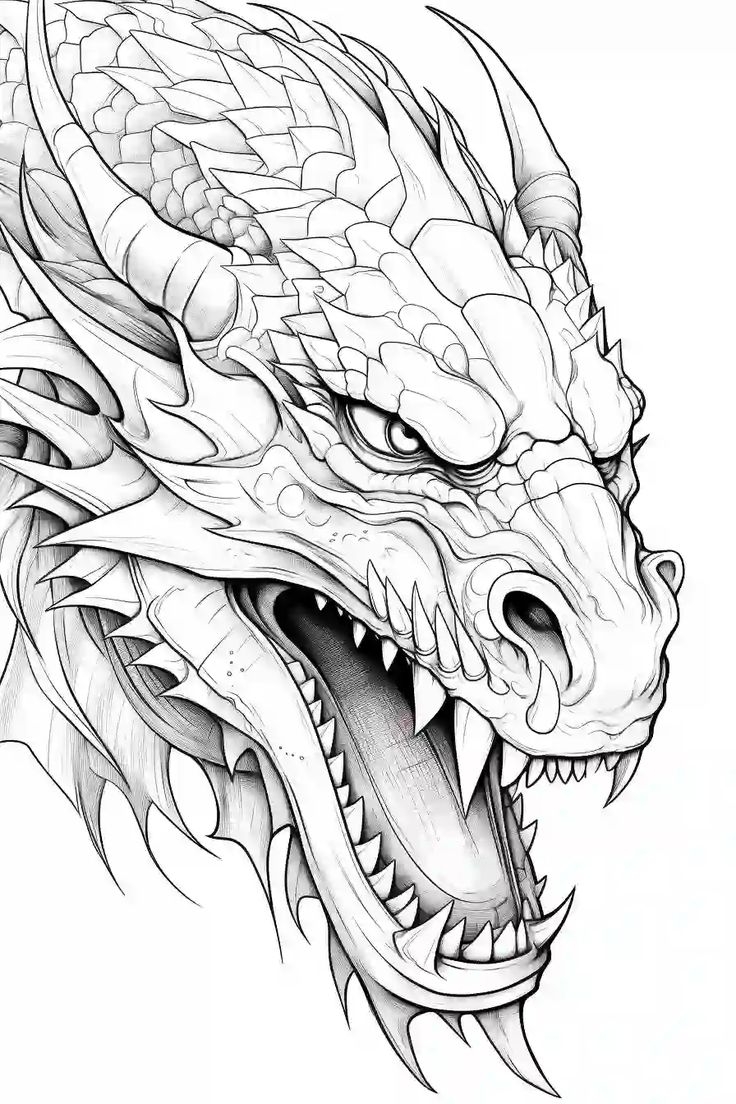 free printable dragon coloring pages
