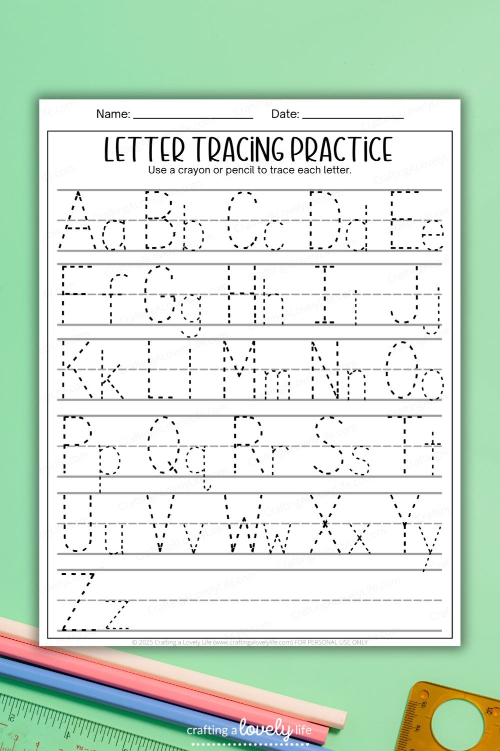 printable letter tracing