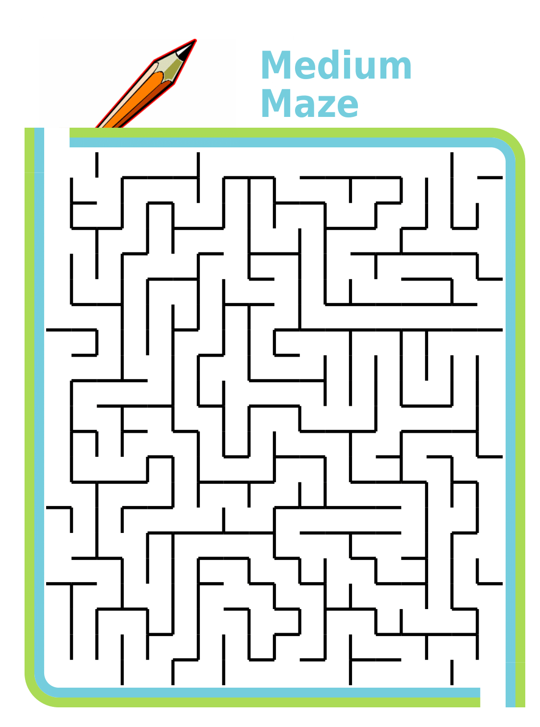 Free Printable Medium Hard Maze