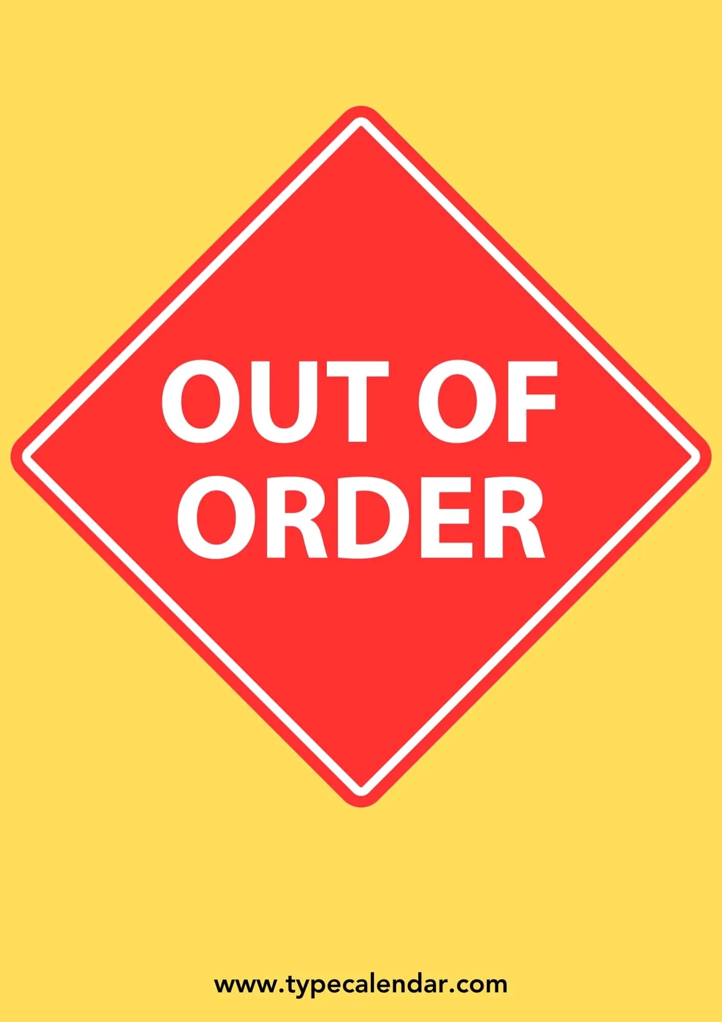 Free Printable Out Of Order Sign Templates PDF Word Restroom