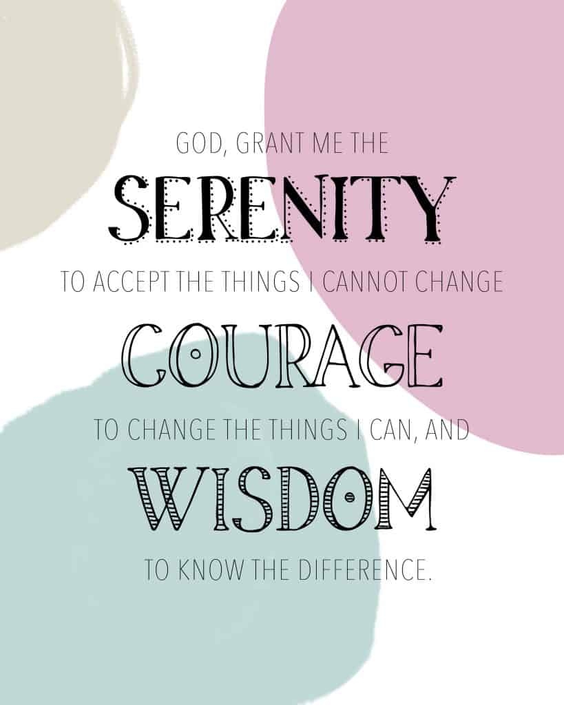 serenity prayer printable
