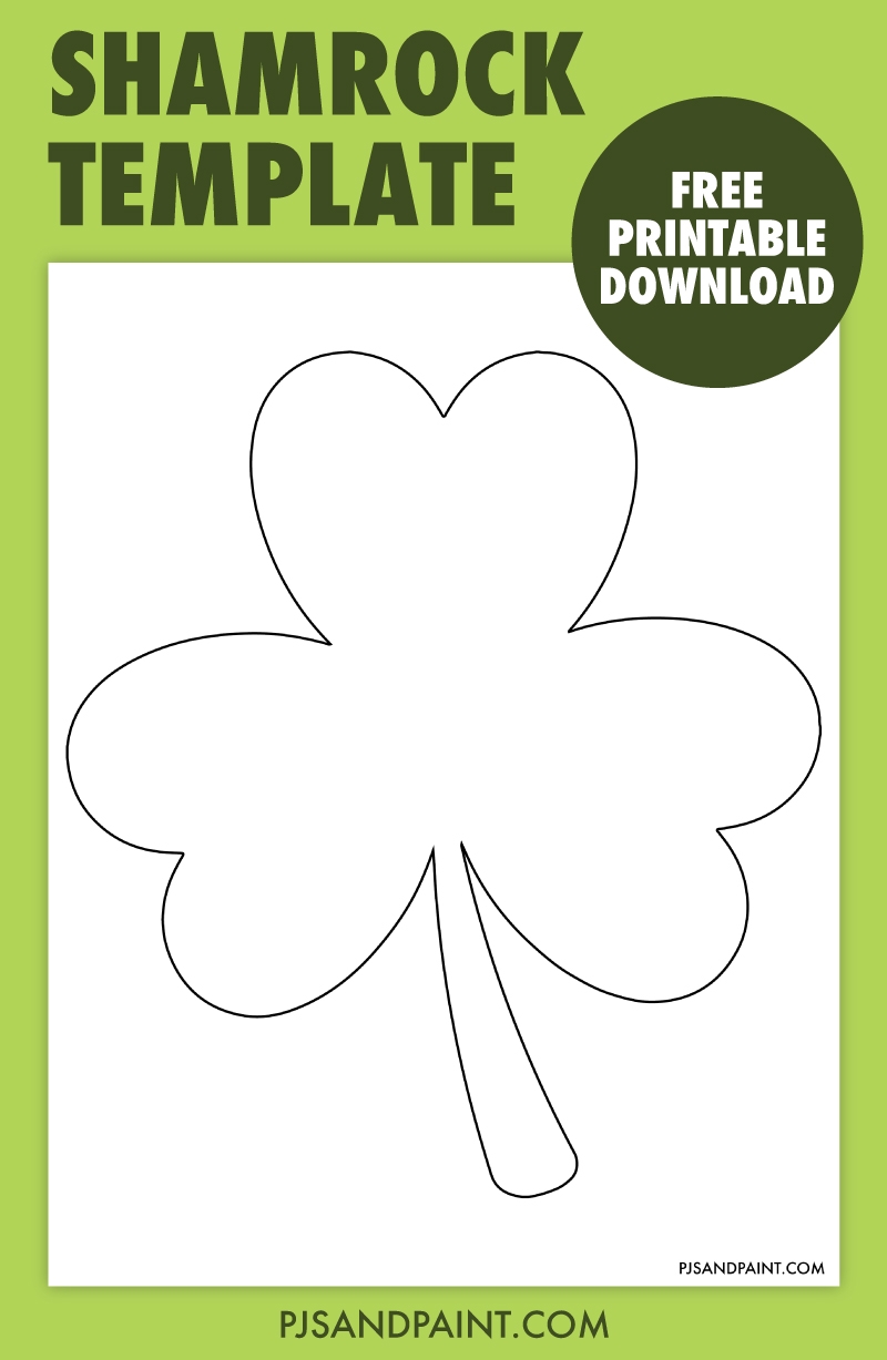 Free Printable Shamrock Template Pjs And Paint