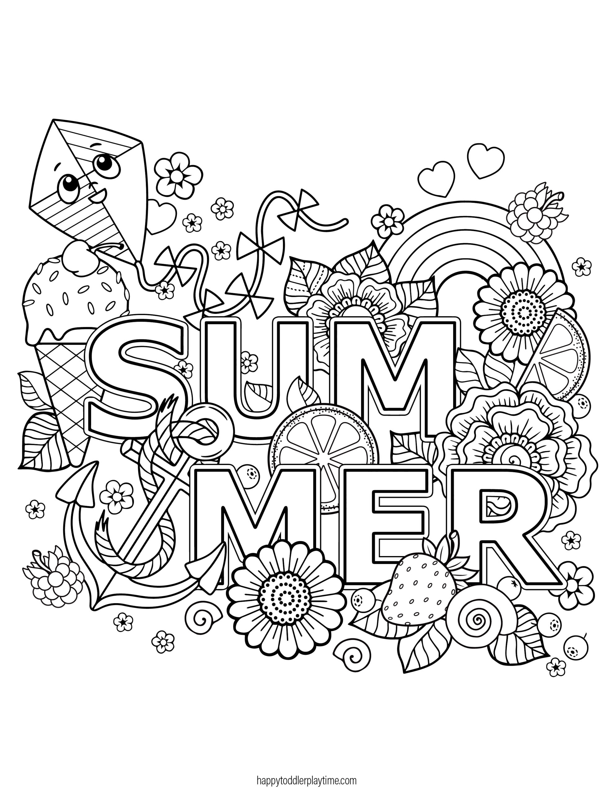 Free Printable Summer Colouring Pages For Kids Happy Toddler Playtime