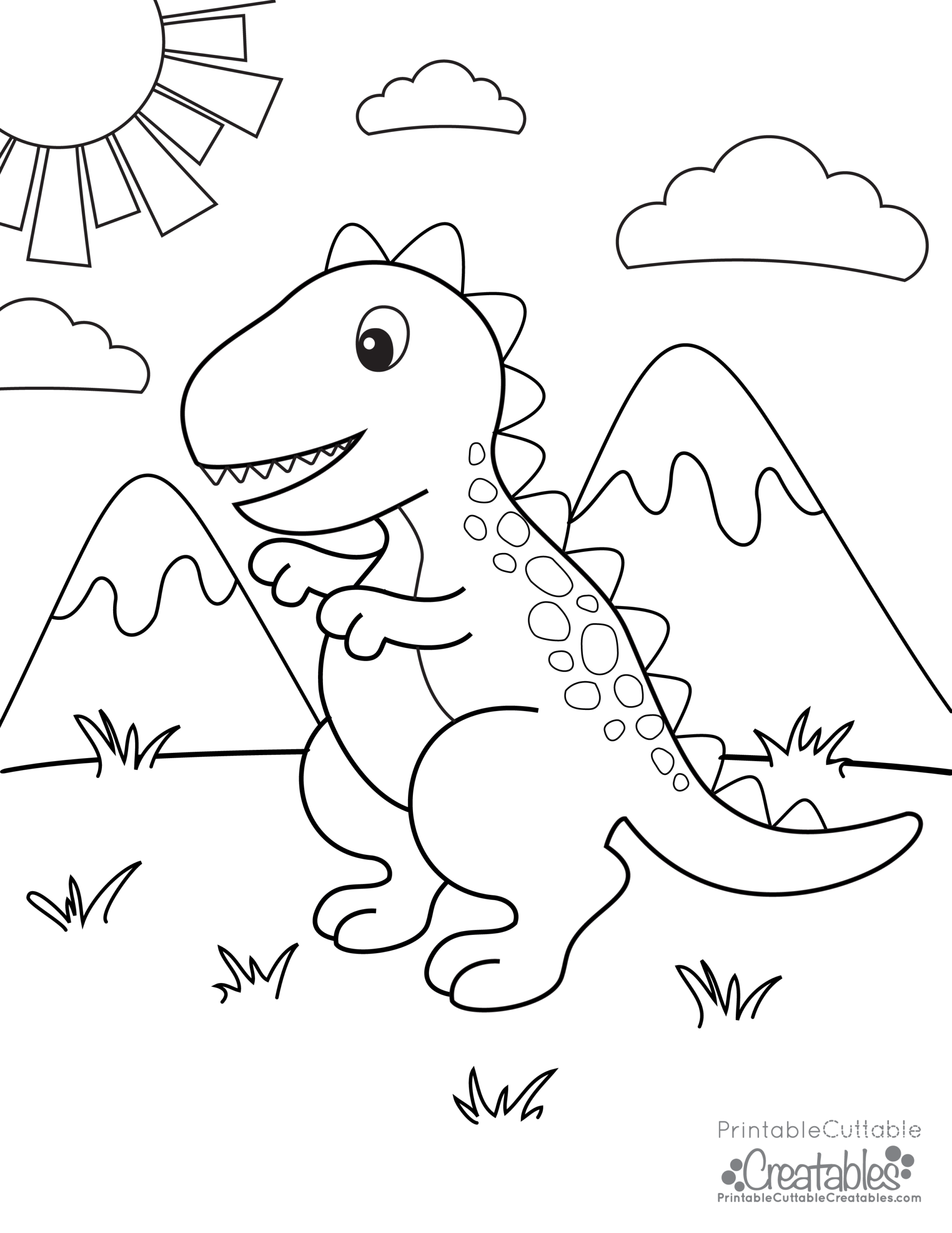 free printable dinosaur coloring pages