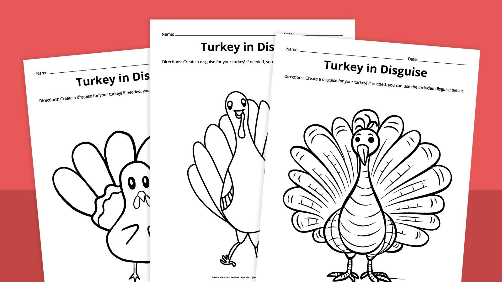 disguise a turkey free printable pdf