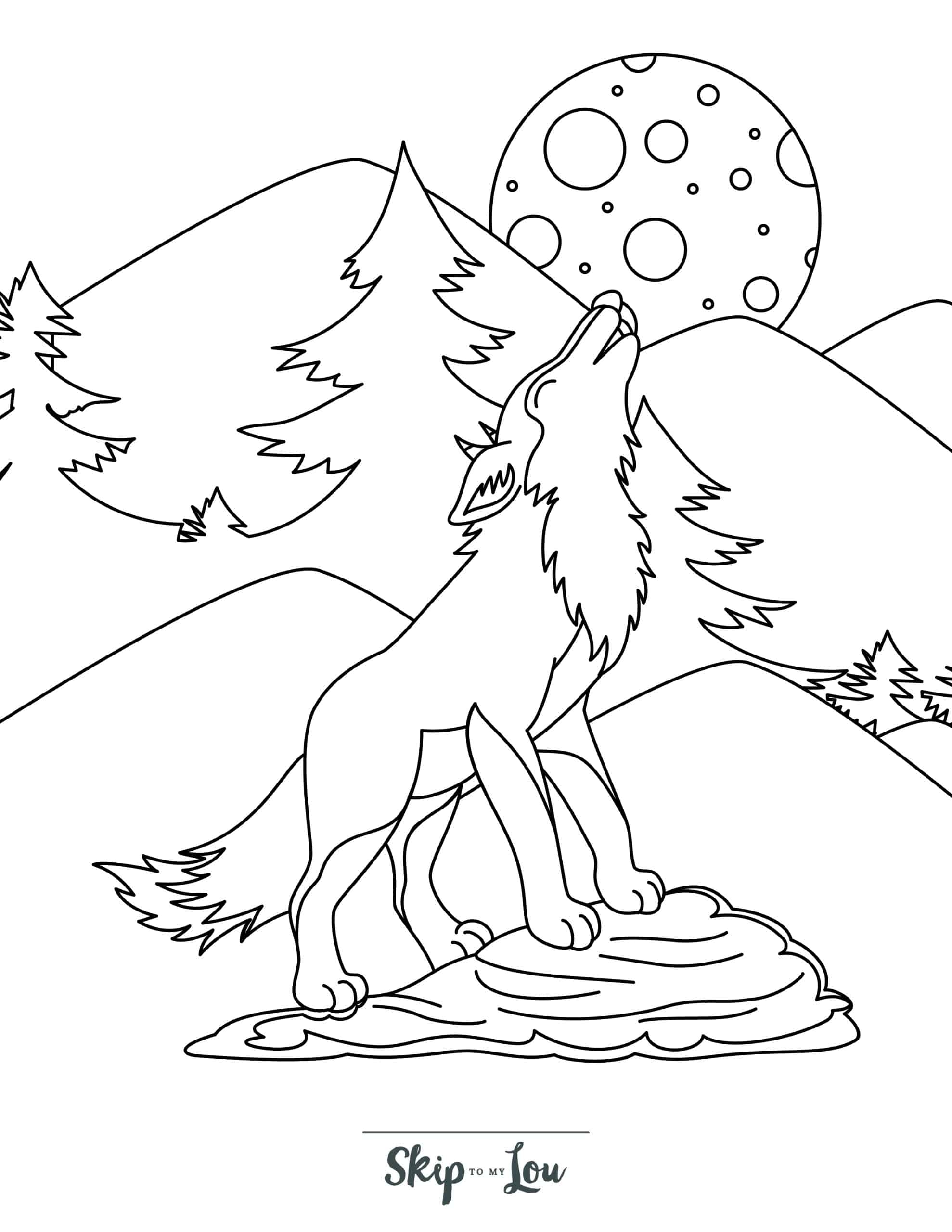 Free Printable Wolf Coloring Pages For Kids And Adults