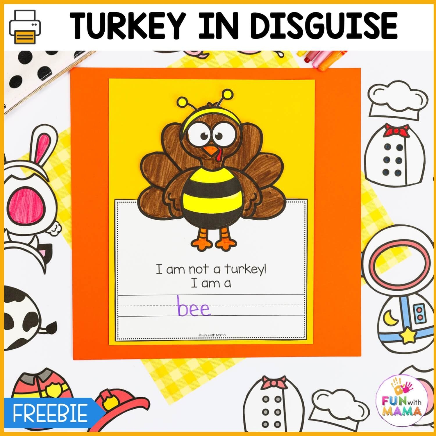 turkey disguise project printable